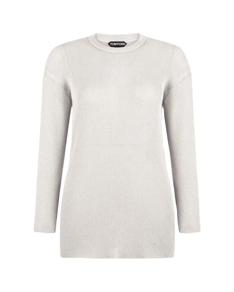 TOM FORD Paillette Rib Knit Tunic Top
