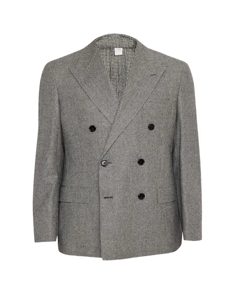 Burberry Men's Puppytooth Check Wool Tailored Jacket - Women's Clothing