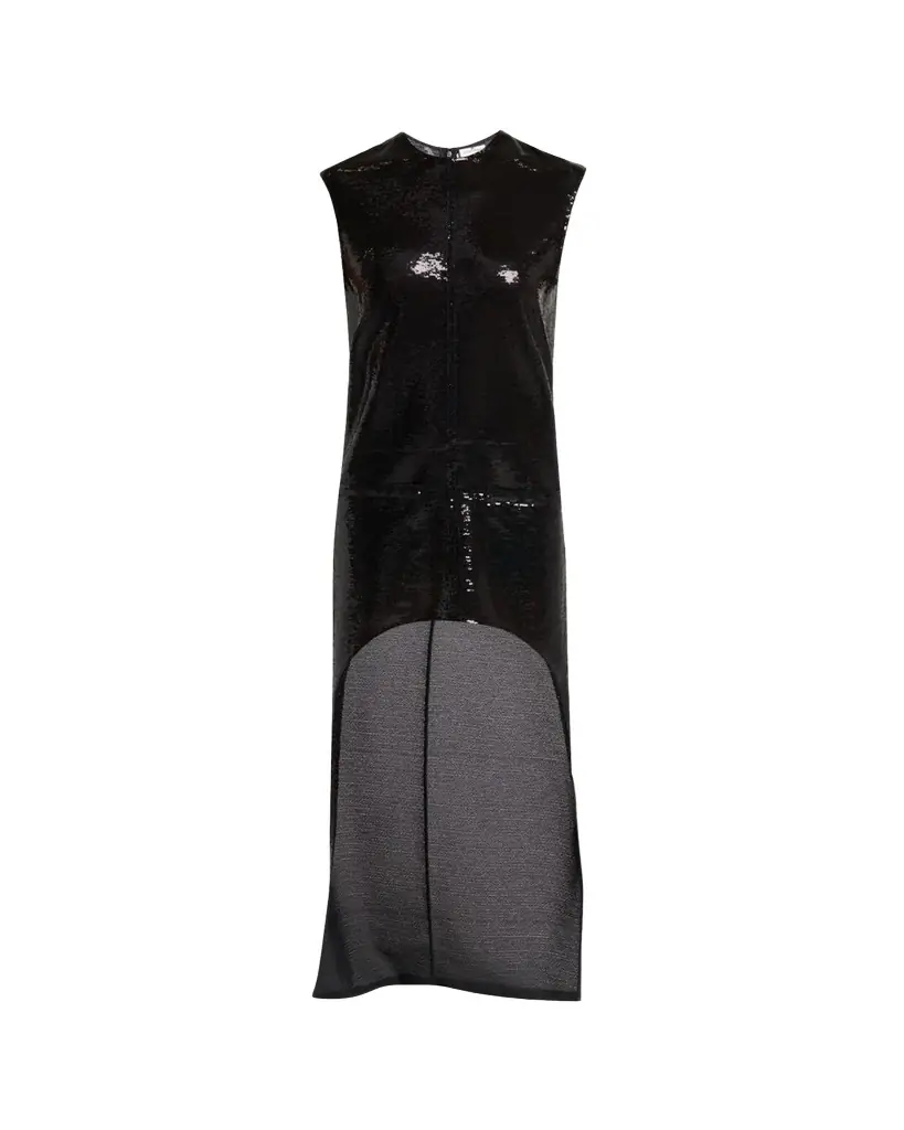 Courreges Sequined High-Low Dress