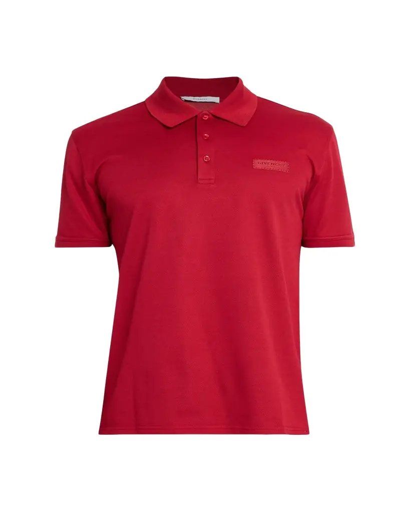 Givenchy en's Grosgrain Label Pique Polo Shirt