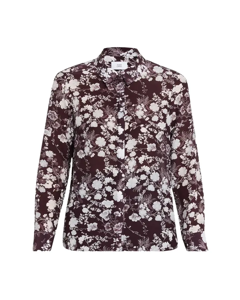 Adam Lippes Mathias Floral Silk Button-Down Shirt