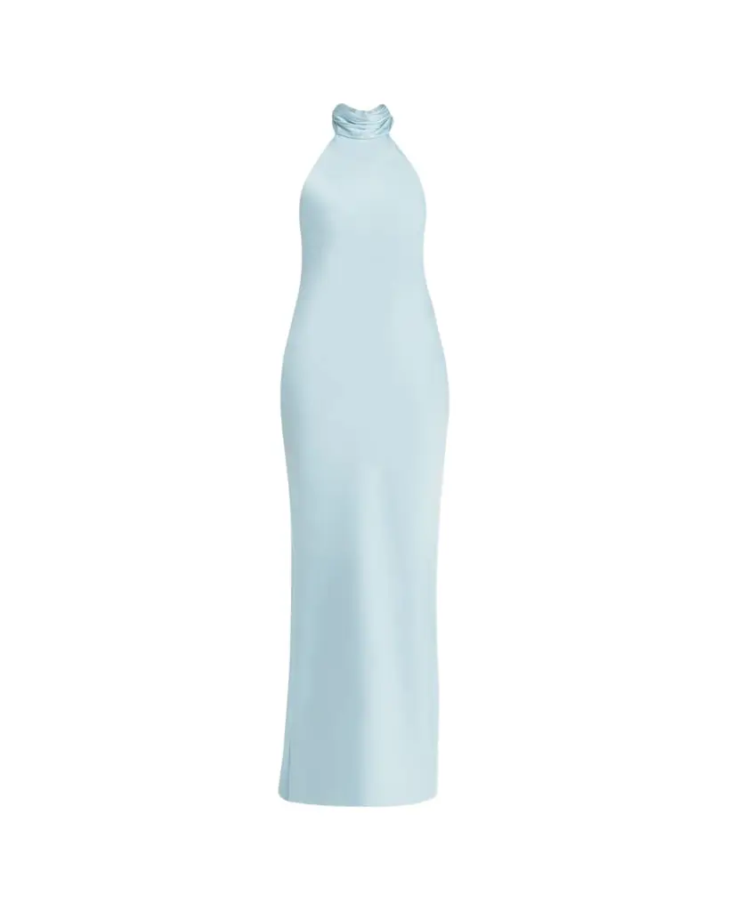 ramy brook tatiana halter dress Ramy Brook Tatiana Satin Halter Gown
