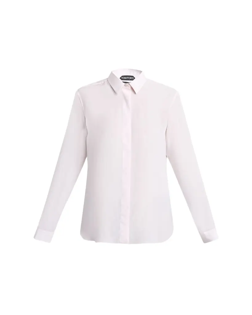 TOM FORD Silk Crepe De Chine Button-Down Blouse