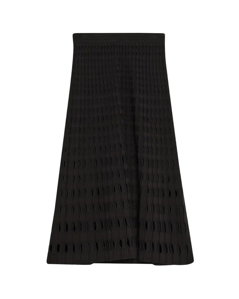 SIMKHAI Drue Openwork Midi Skirt