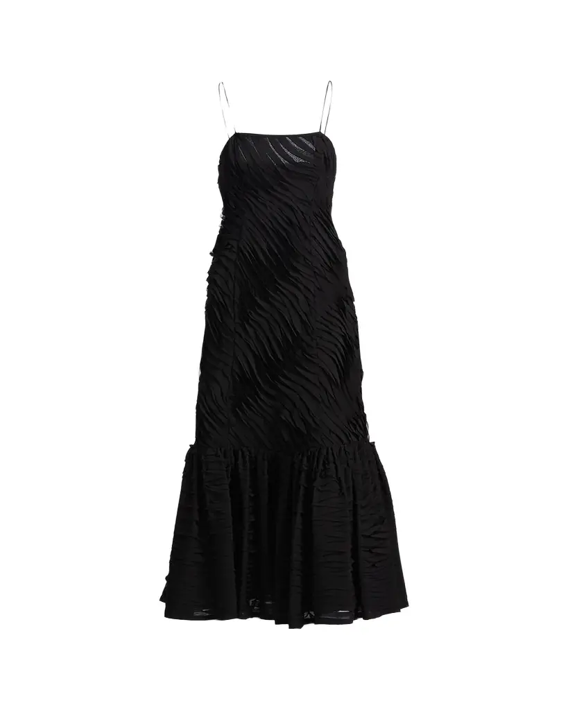 Ulla Johnson Augustina Textured-Pleat Maxi Dress