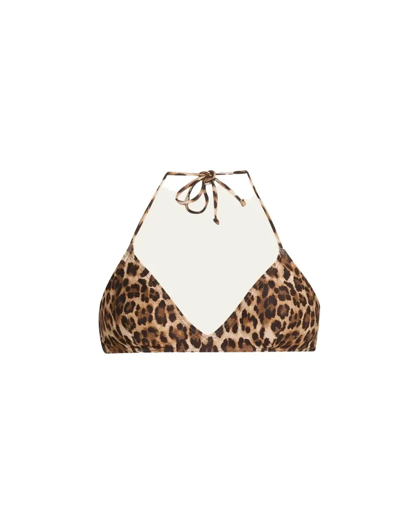 Nili Lotan Printed Triangle Bikini Top