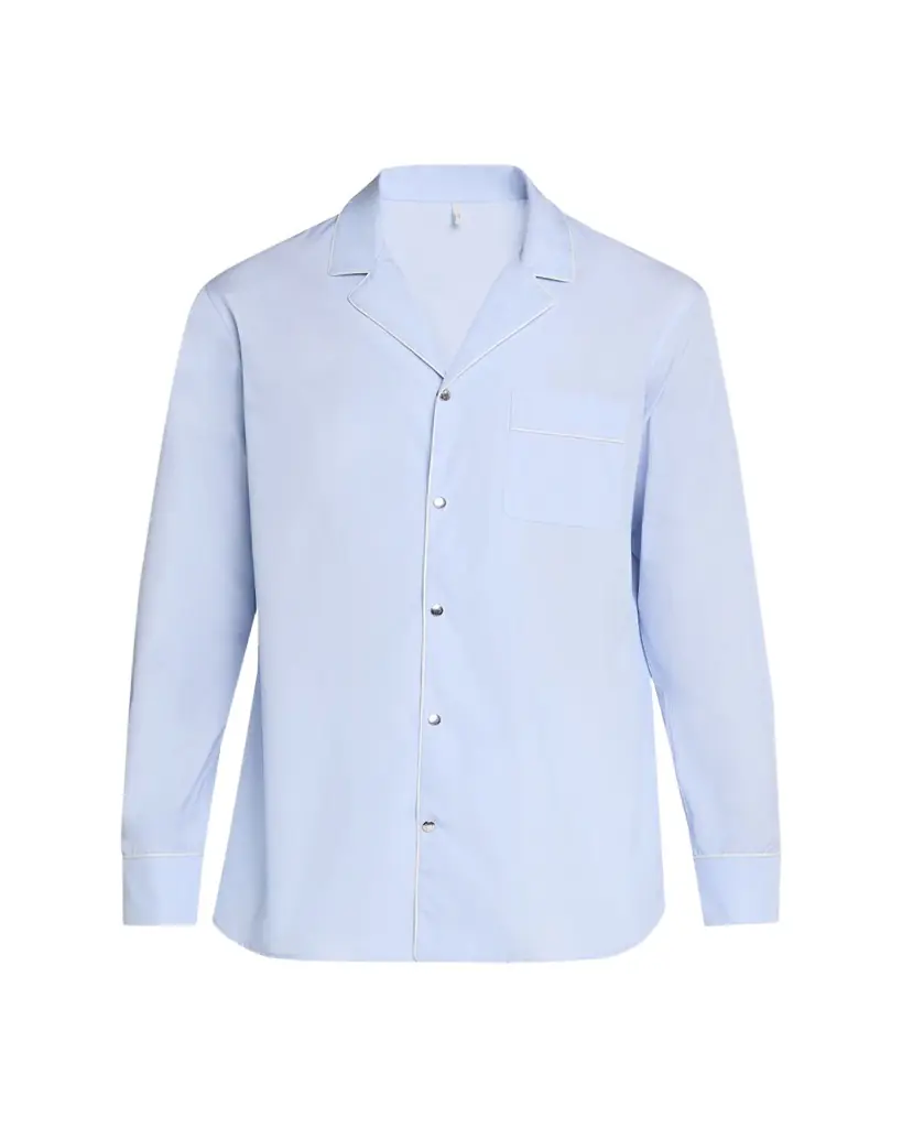 Moncler Men's Fil-a-Fil Cotton Long-Sleeve Shirt