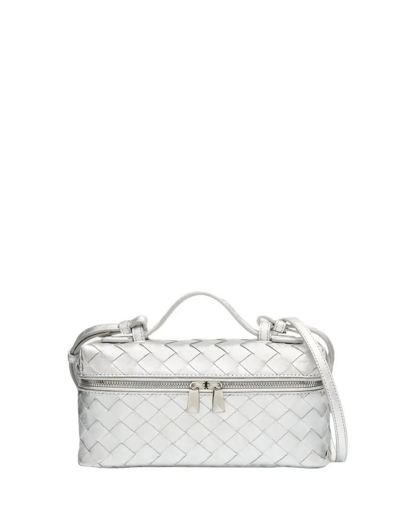 Bottega Veneta Bang Bang Laminated Leather Vanity Crossbody Bag