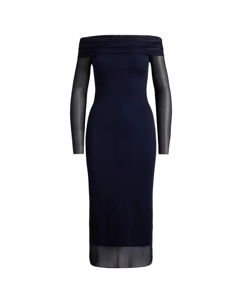 Ralph Lauren Collection Audria Jersey Cocktail Dress