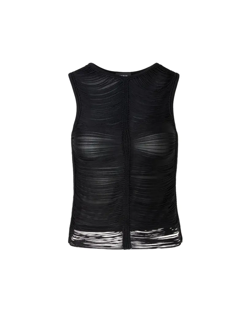 Akris Trapezoid Embroidered Sleeveless Blouse