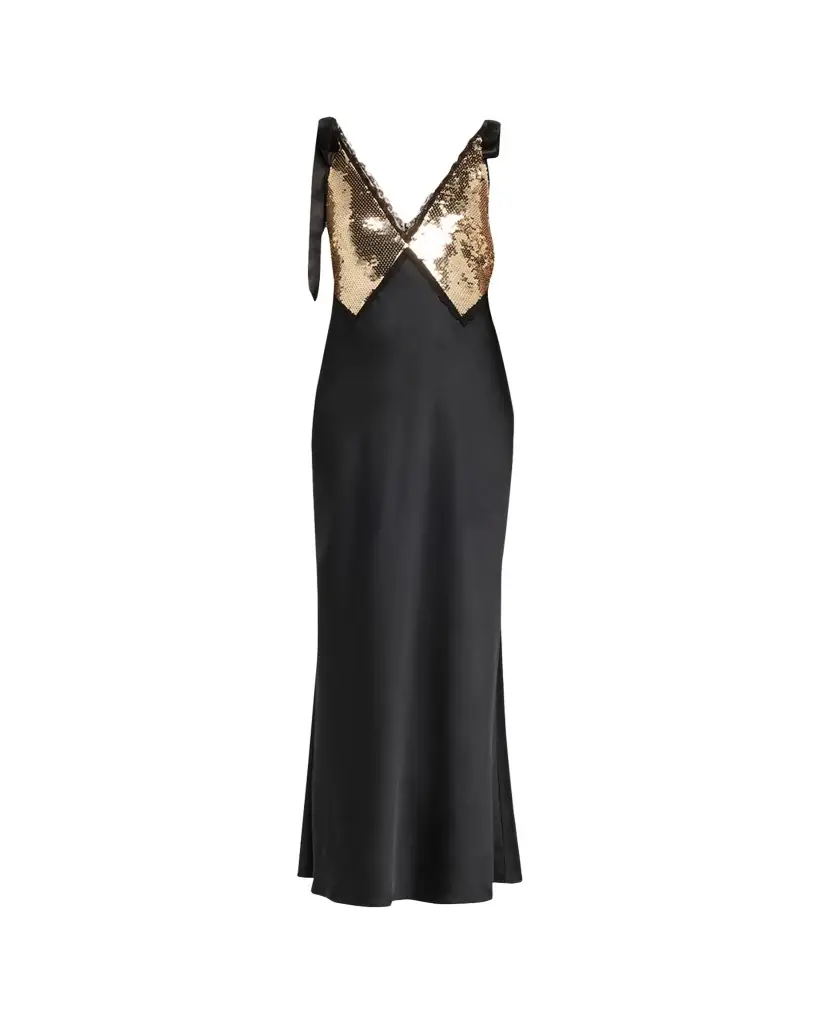 LoveShackFancy Talissa Sequined Maxi Dress