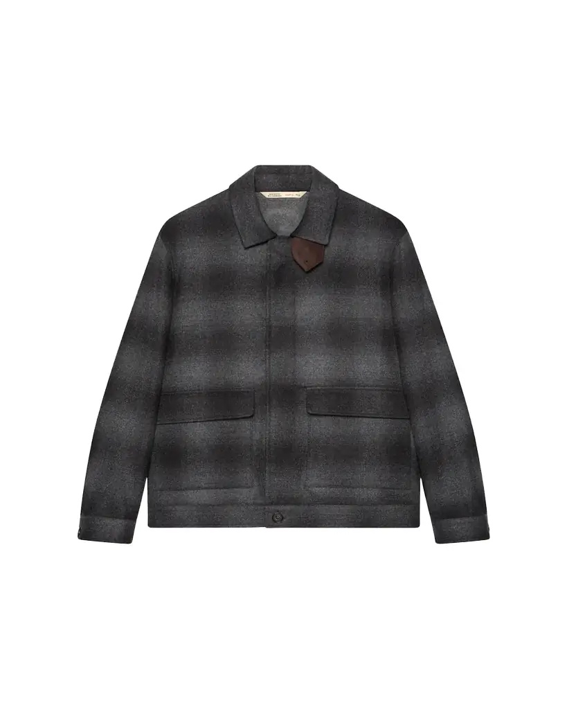 Baldassari Men's Wool Check Overshirt