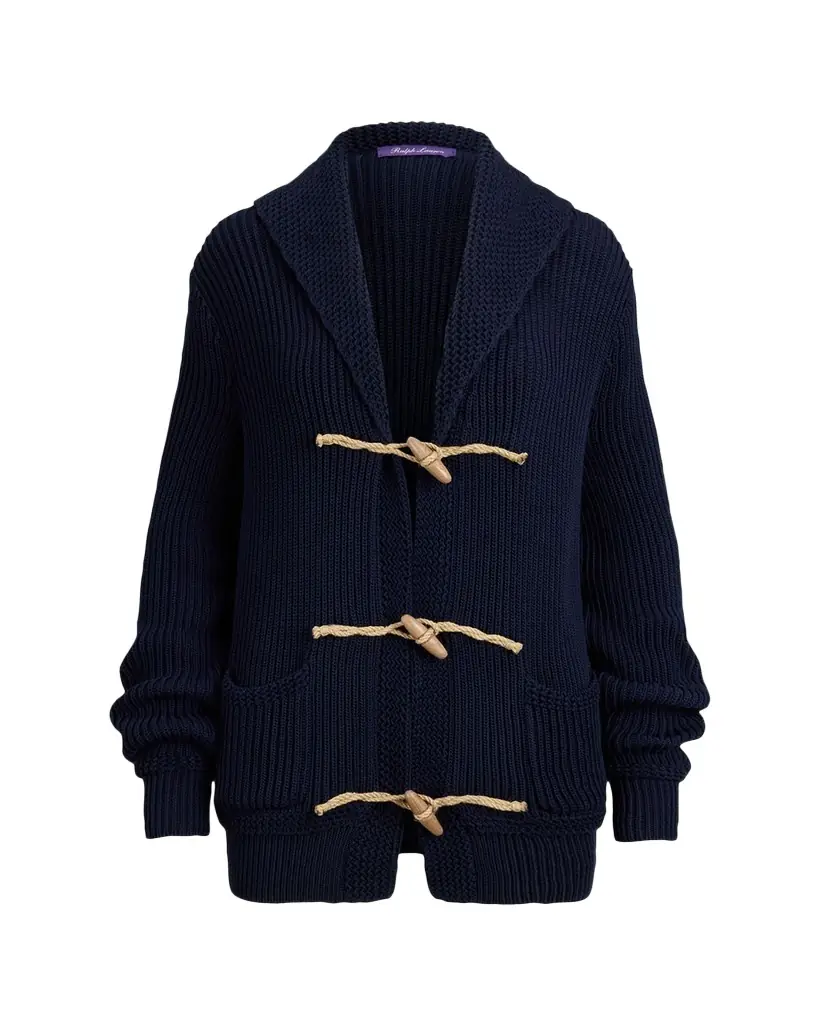 Ralph Lauren Collection Cotton-Silk Shawl-Collar Cardigan