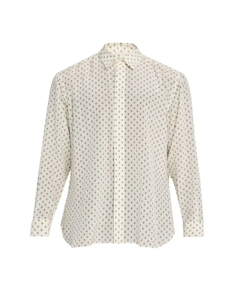 TOM FORD Men's Crepe de Chine Silk Paisley Dress Shirt