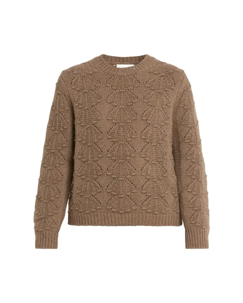 Loulou De Saison Clyde 3D Shell Knit Cashmere Sweater