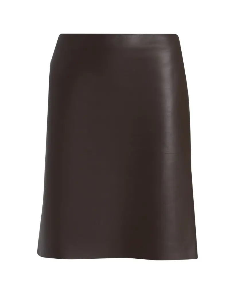 Ferragamo Nappa Leather Pencil Skirt