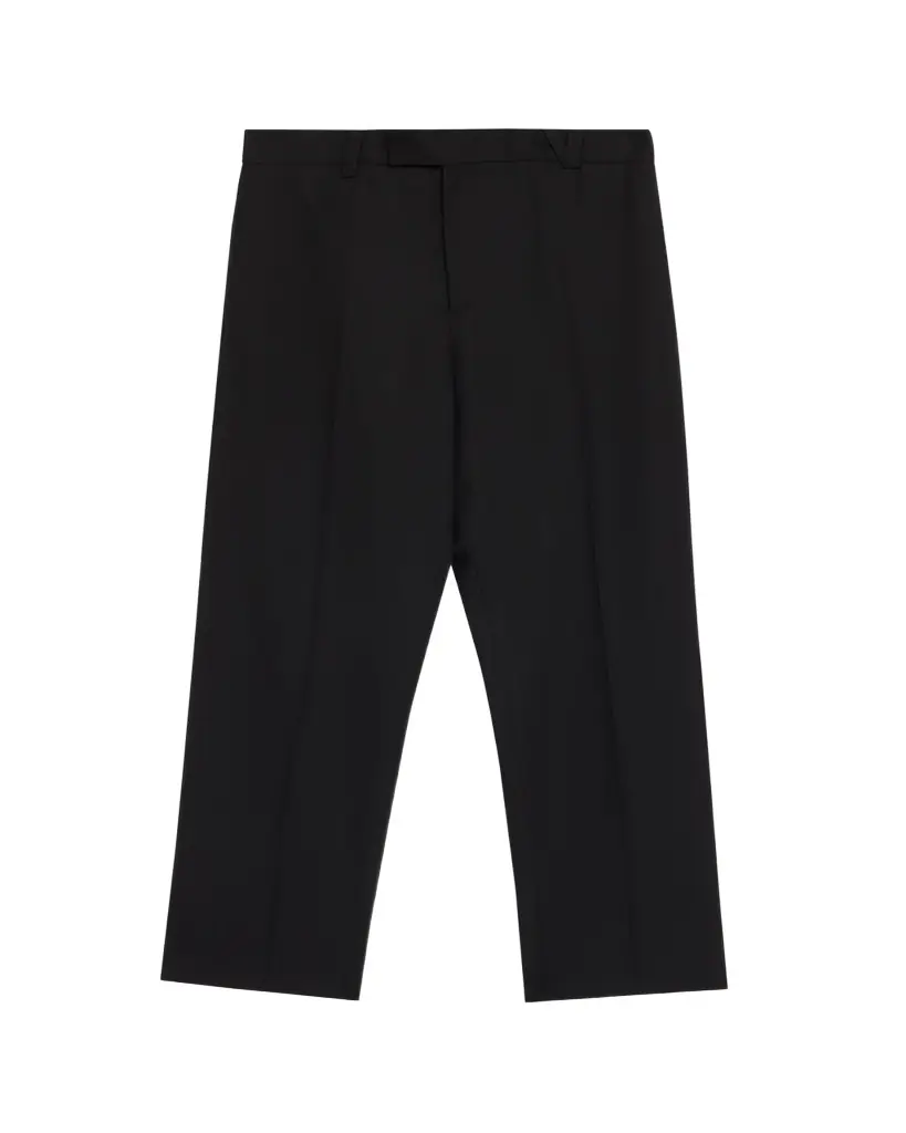 Versace Men's Wool Straight Leg Flat-Front Trousers