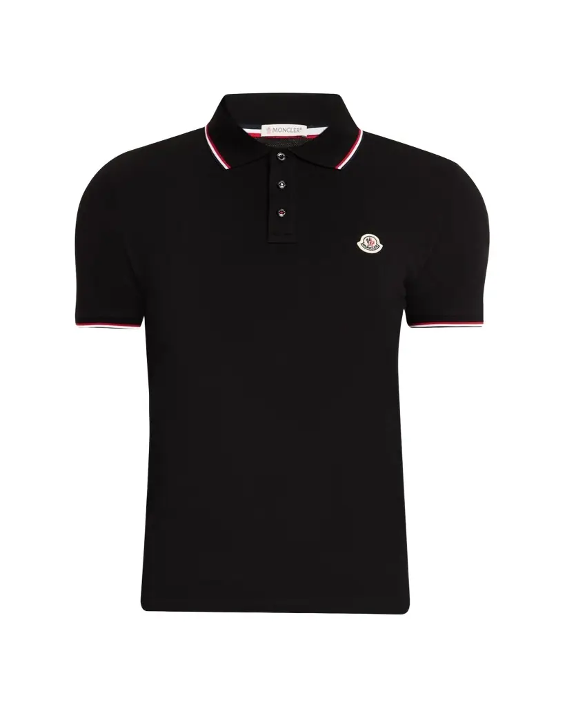Moncler Men's tripe-Trim Cotton Polo hirt