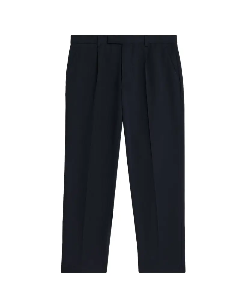 ZEGNA Men's Cotton and Wool Single-Pleated Pants