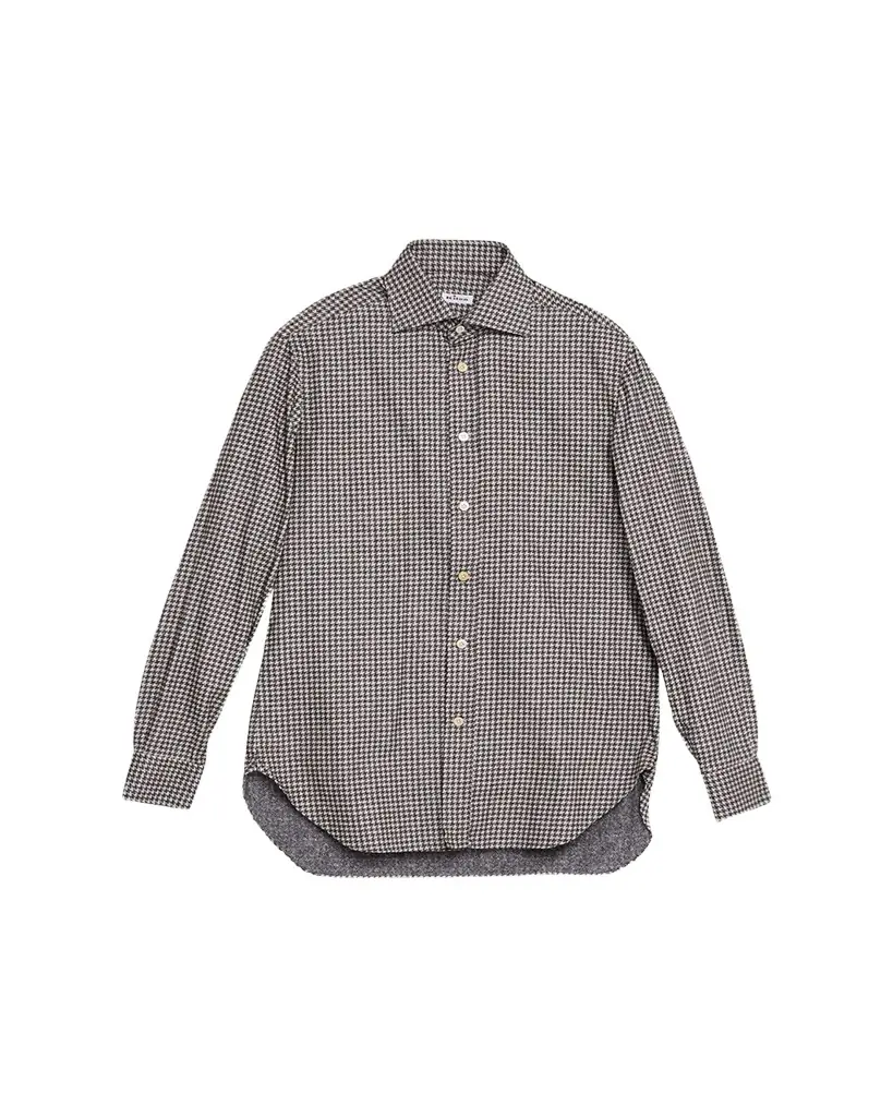 Kiton Men's Cotton Houndstooth Classic-Fit Sport Shirt