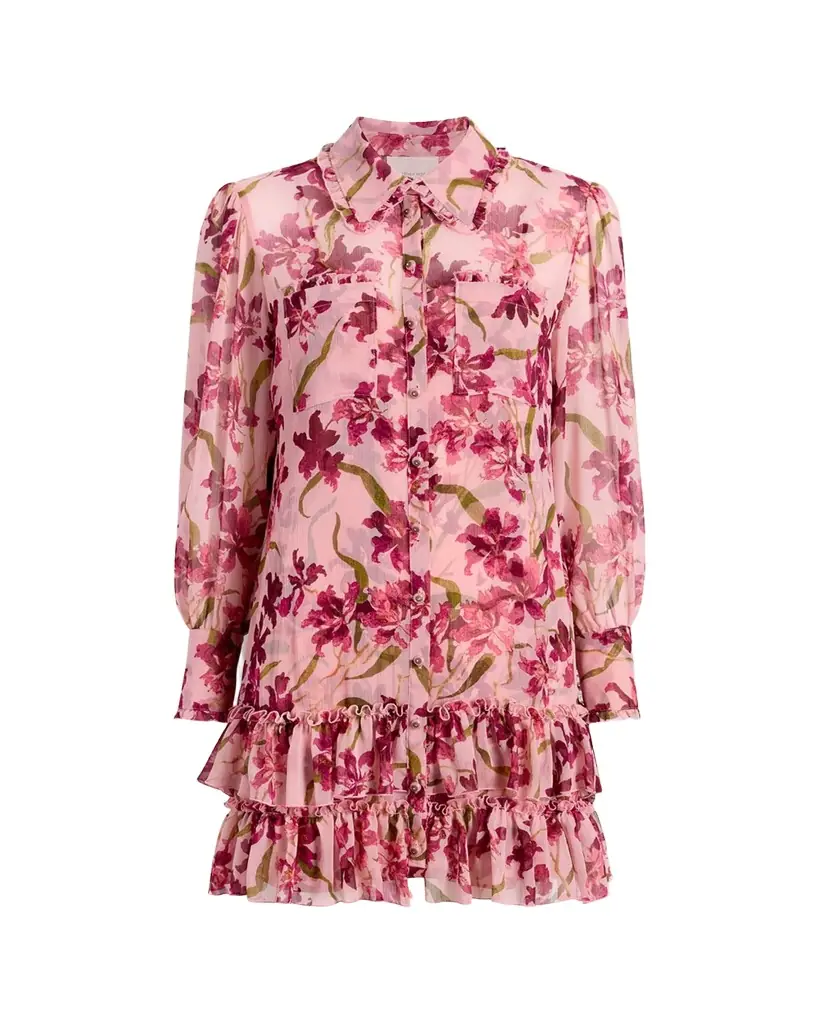 Cinq a Sept Trailing Hibiscus Lupetto Dress