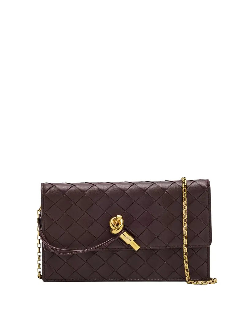Bottega Veneta Andiamo Leather Chain Pouch Bag