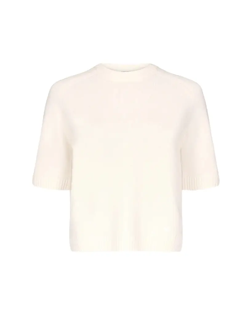 Loulou De Saison Dara Short-Sleeve Cashmere Sweater