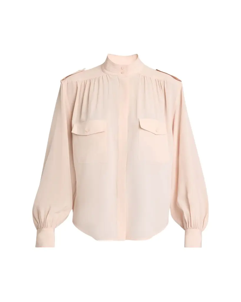 Chloe Organic Silk Crepe De Chine Top