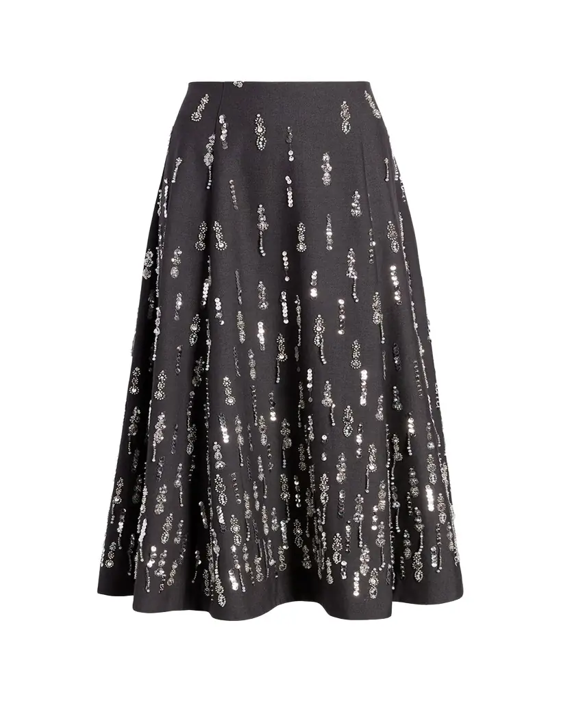 Cinq a Sept Selene Embellished A-Line Skirt