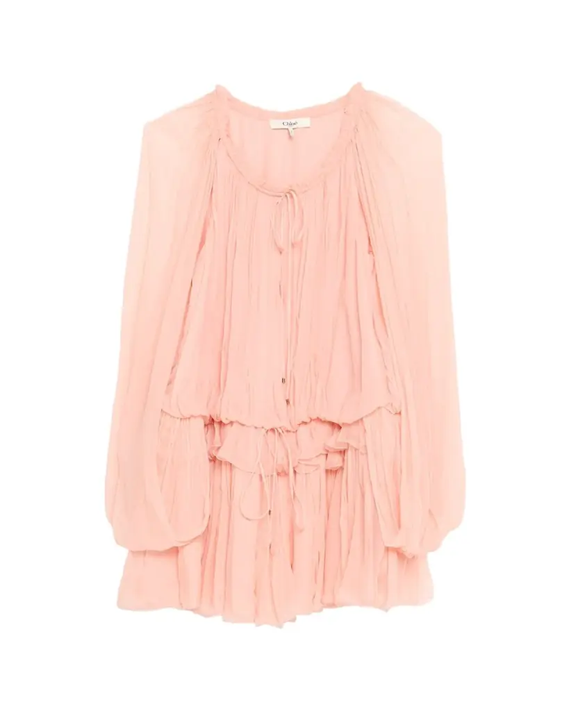 Chloe Organic Silk Crepe De Chine Top