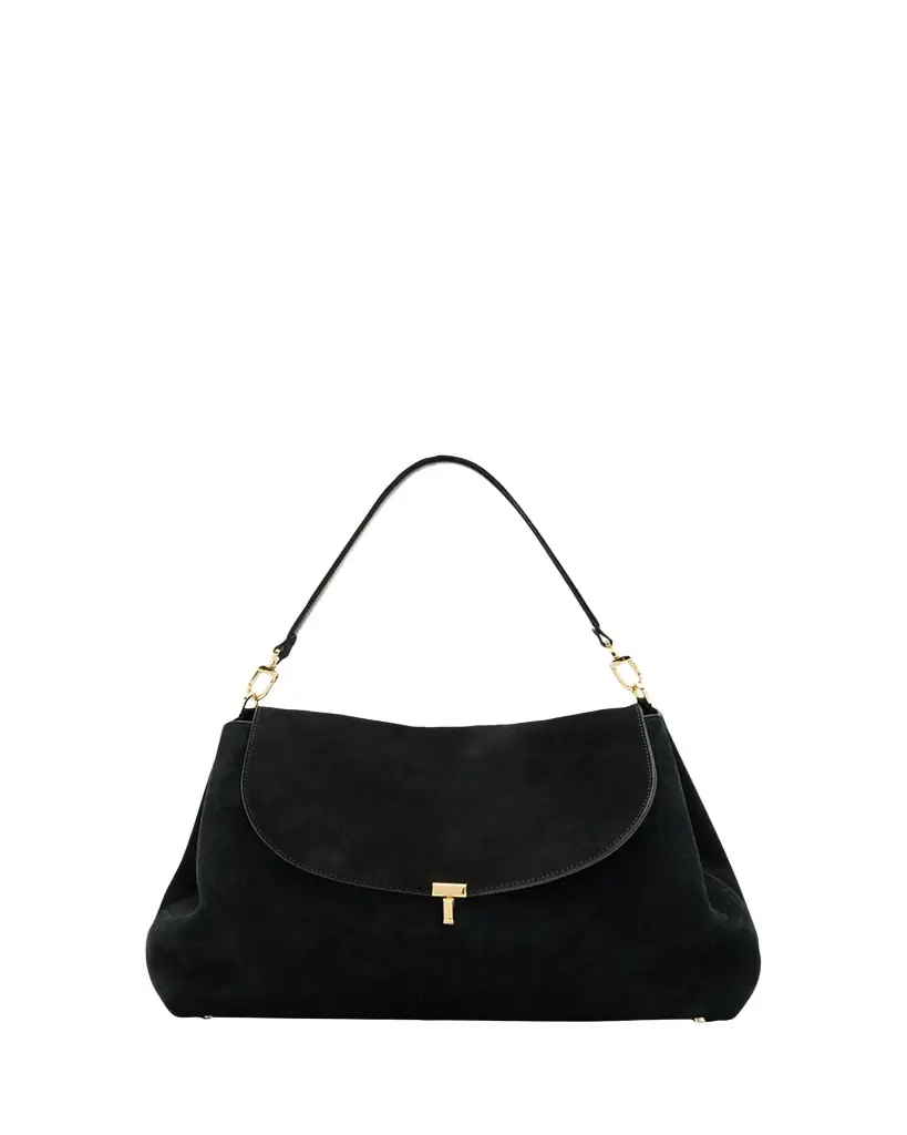 Toteme T-Lock Suede Shoulder Bag