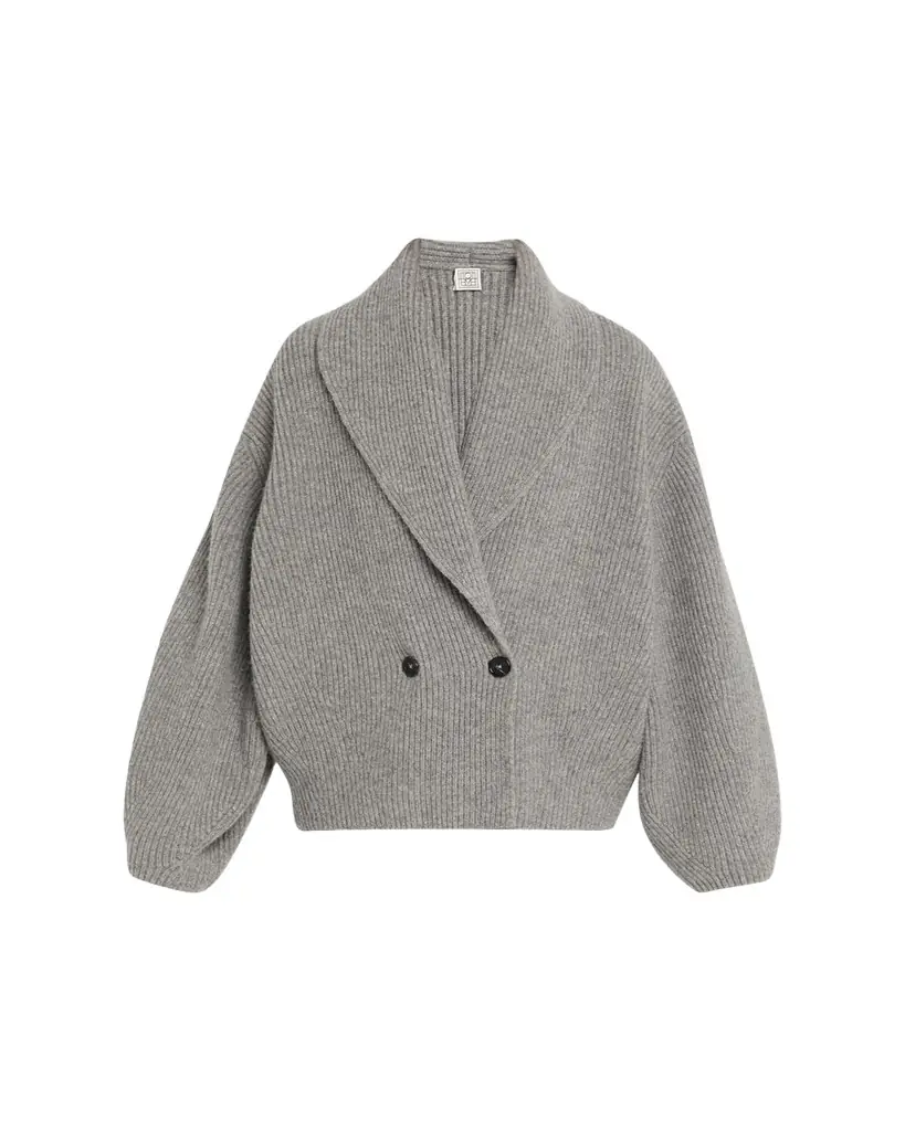 Toteme Shawl Lapel Wool Cardigan
