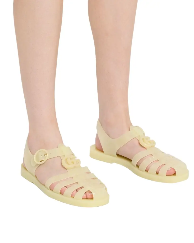 Gucci GG Glossy Jelly Fisherman Sandals