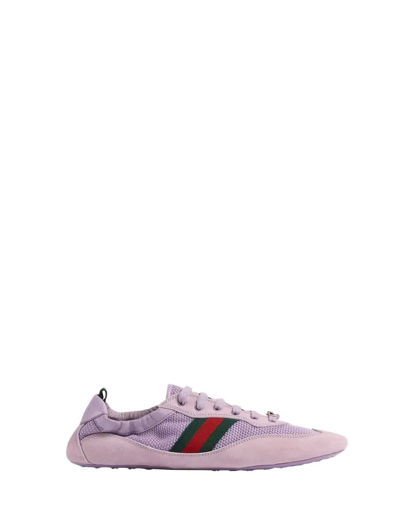 Gucci Shift Mesh and Suede Low-Top Sneakers
