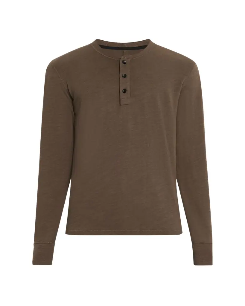 Rag & Bone en's Classic Flame Henley Long-Sleeve T-Shirt