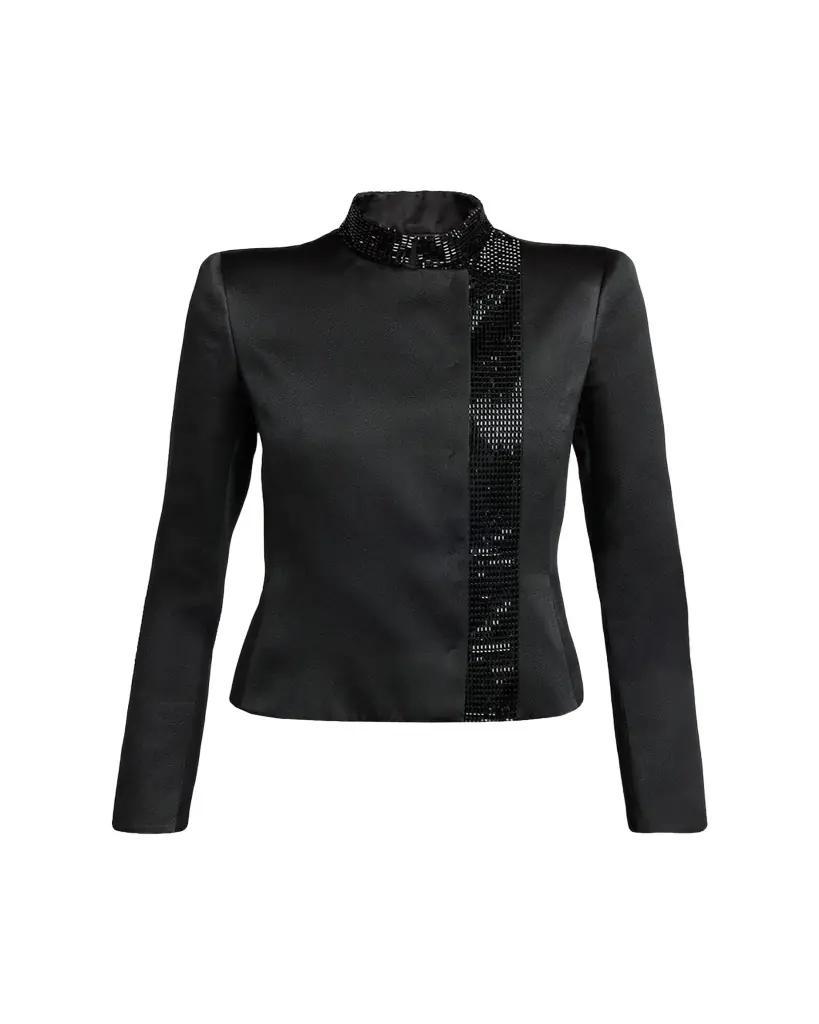 Giorgio Armani Embroidered Silk Single-Breasted Jacket