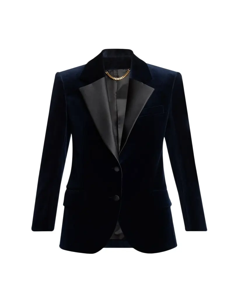 Victoria Beckham Single-Breasted Velvet Tuxedo Jacket