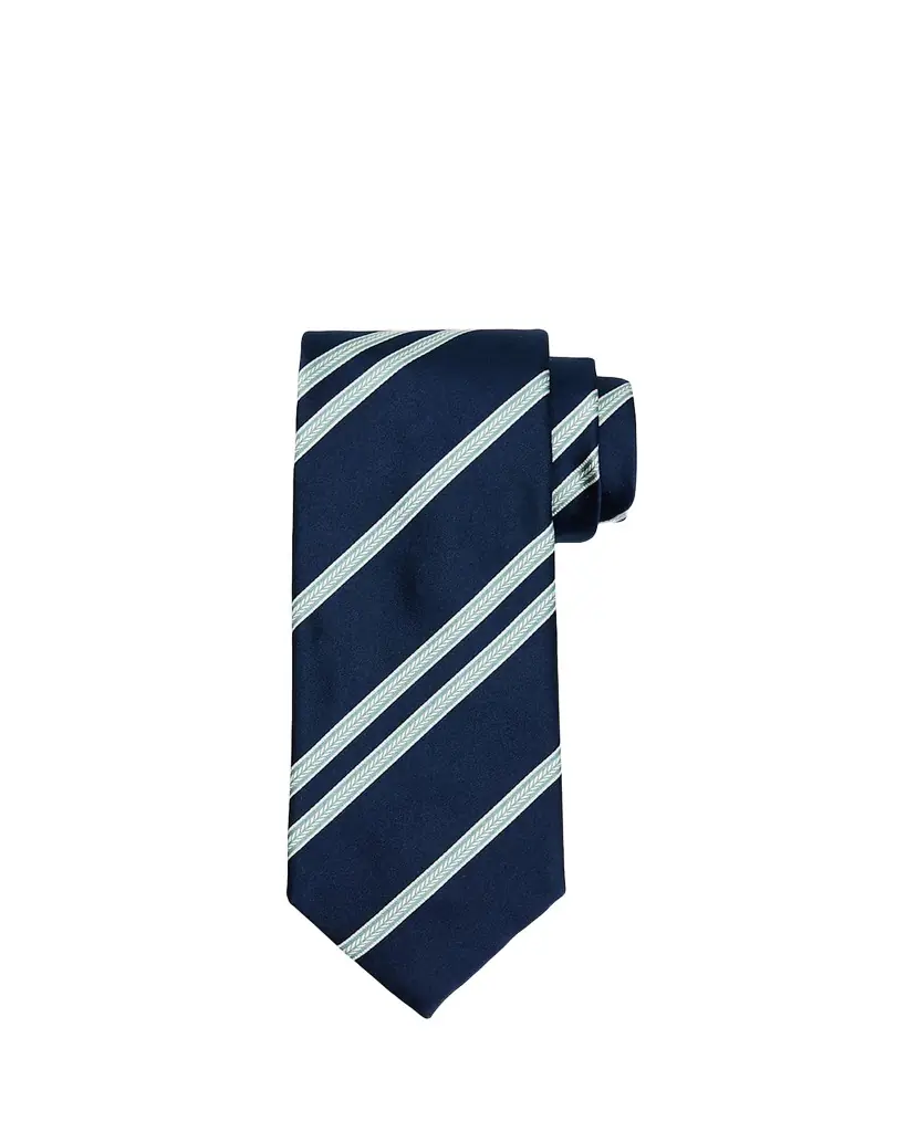 Brioni Men's Herringbone Stripe Jacquard Silk Tie