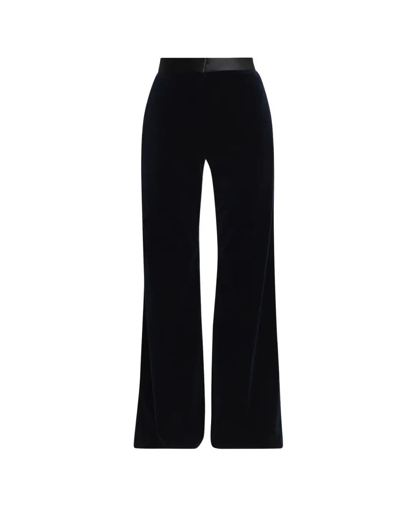 Victoria Beckham Alina Tailored Velvet Flare Trousers