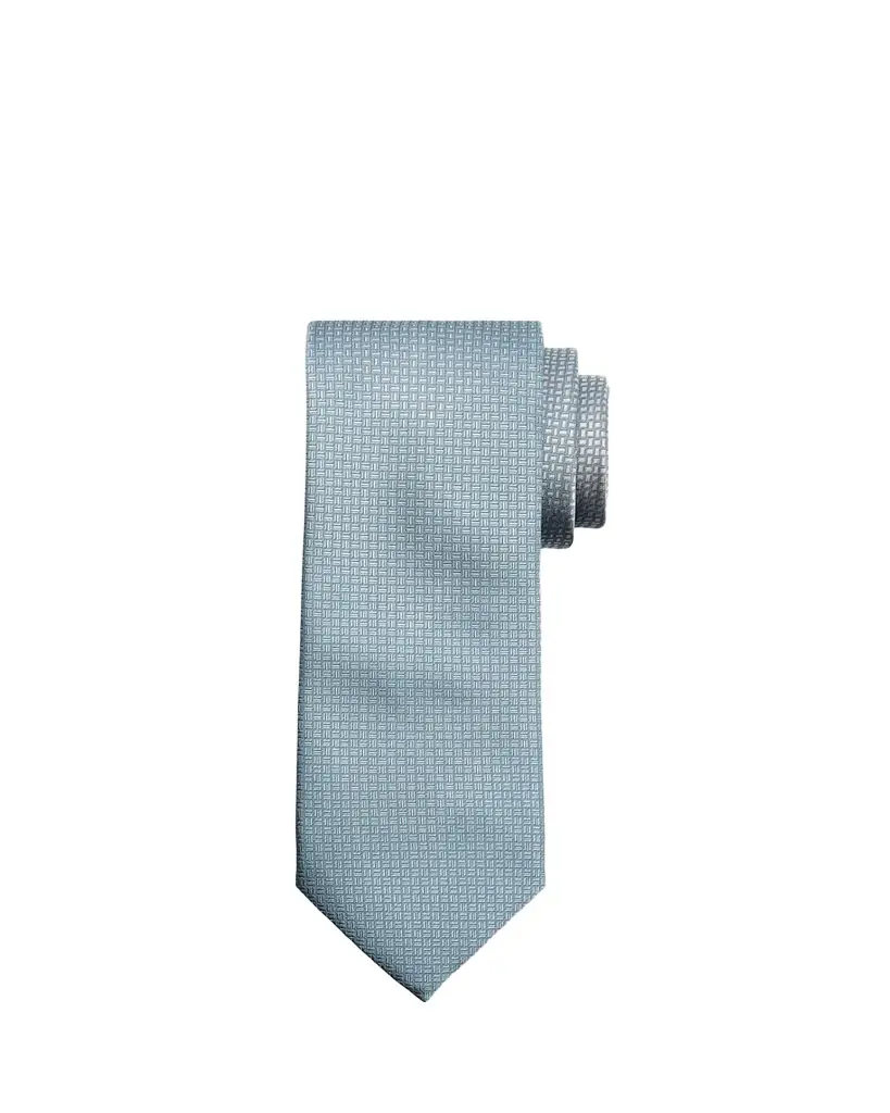 Brioni Men's Micro-Geometric Square Jacquard Silk Tie