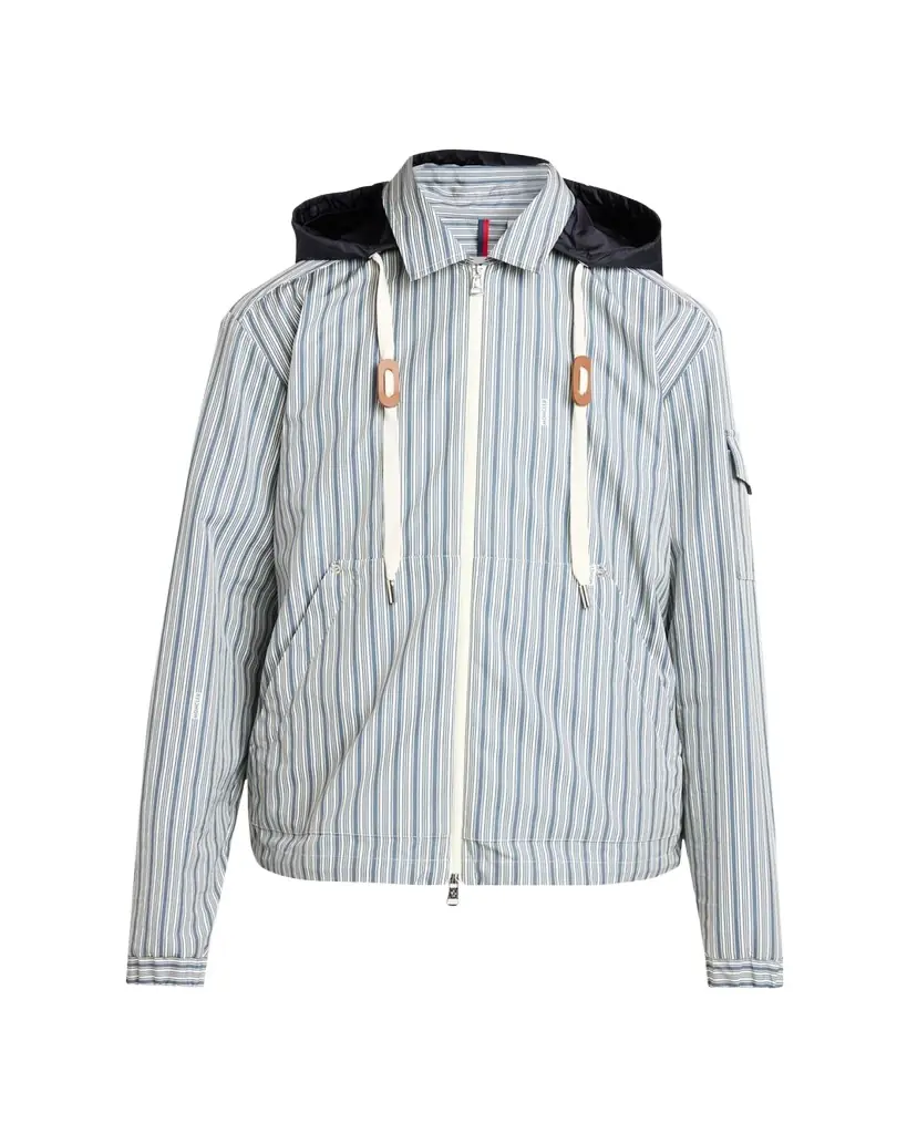 Moncler Men's Havas Stripe Full-Zip Hooded Shirt Jacket