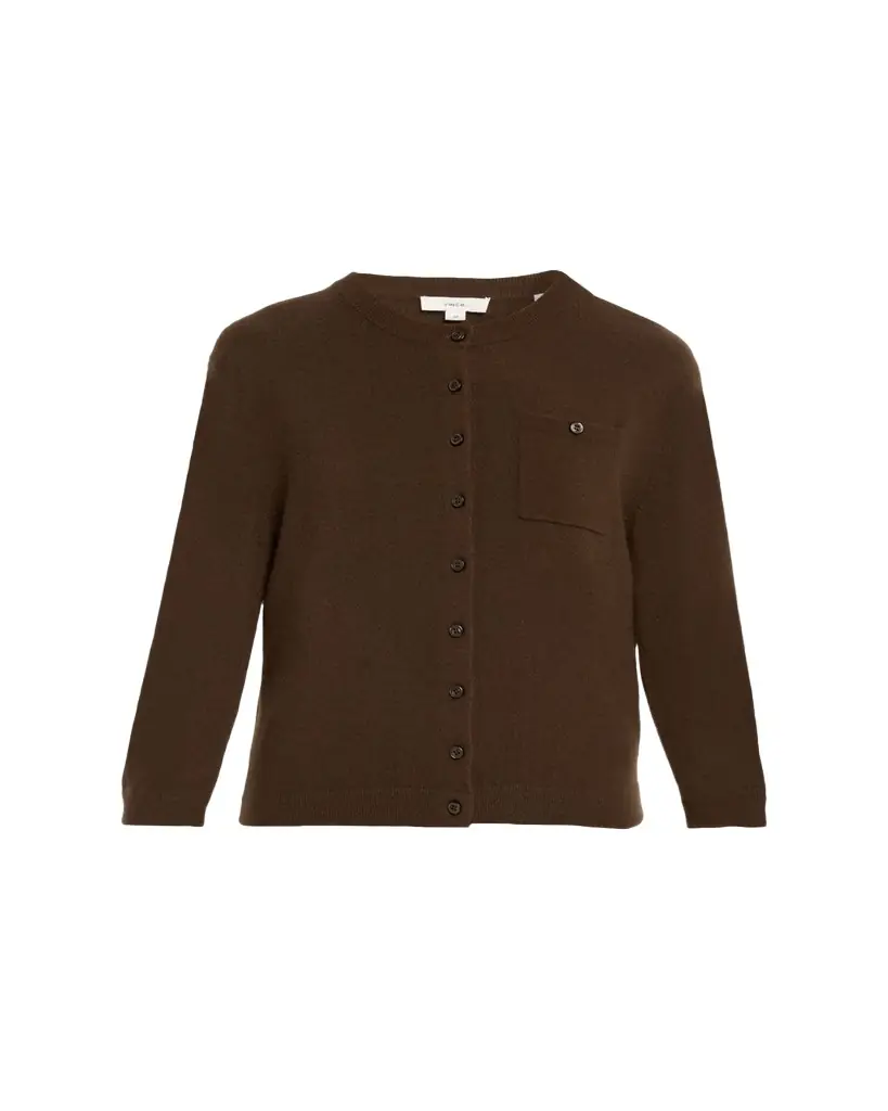 Vince Cashmere-Blend Pocket Cardigan