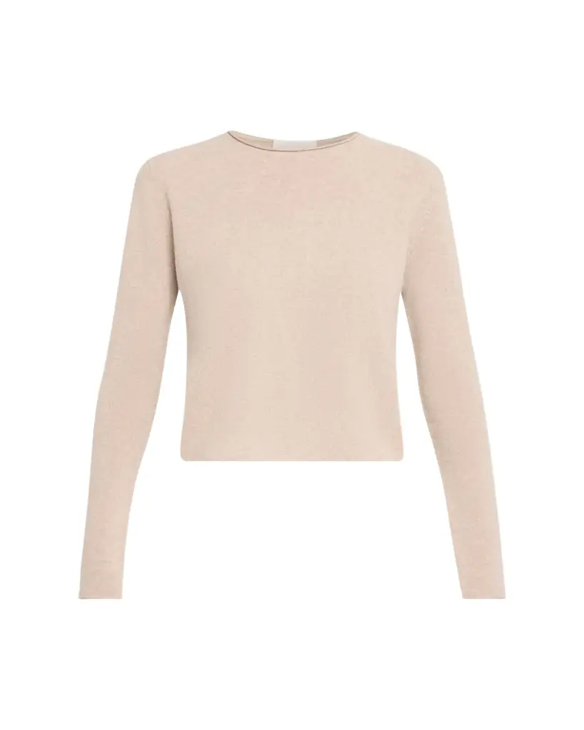 Lisa Yang Ida Roll-Edge Cashmere Crewneck Sweater