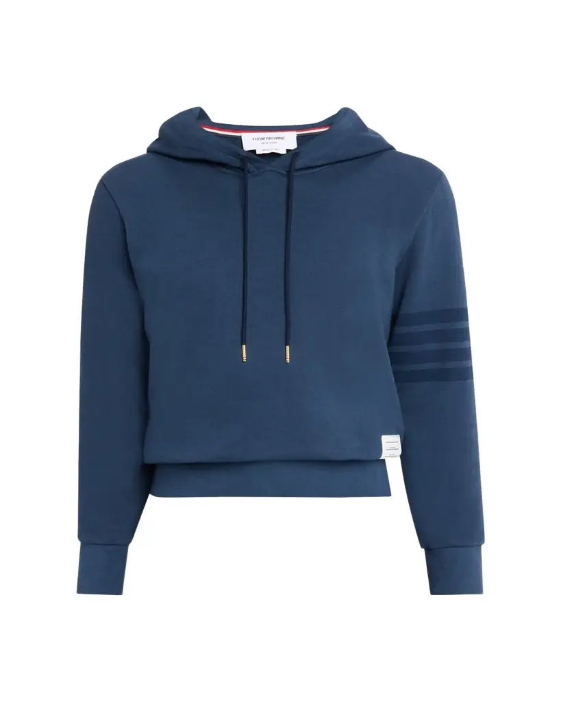 Thom Browne Men's 4-Bar Cotton Hoodie