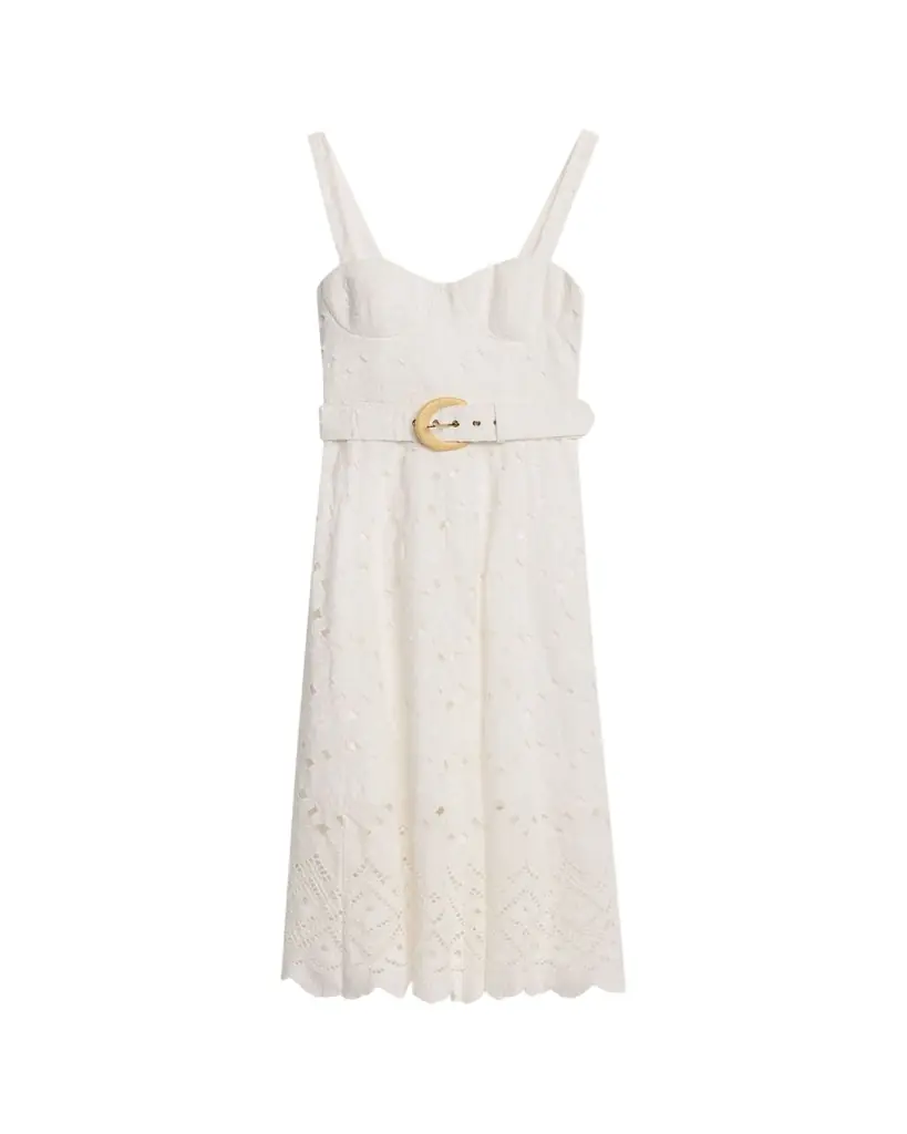 Cara Cara Calypso Embroidered A-Line Midi Dress