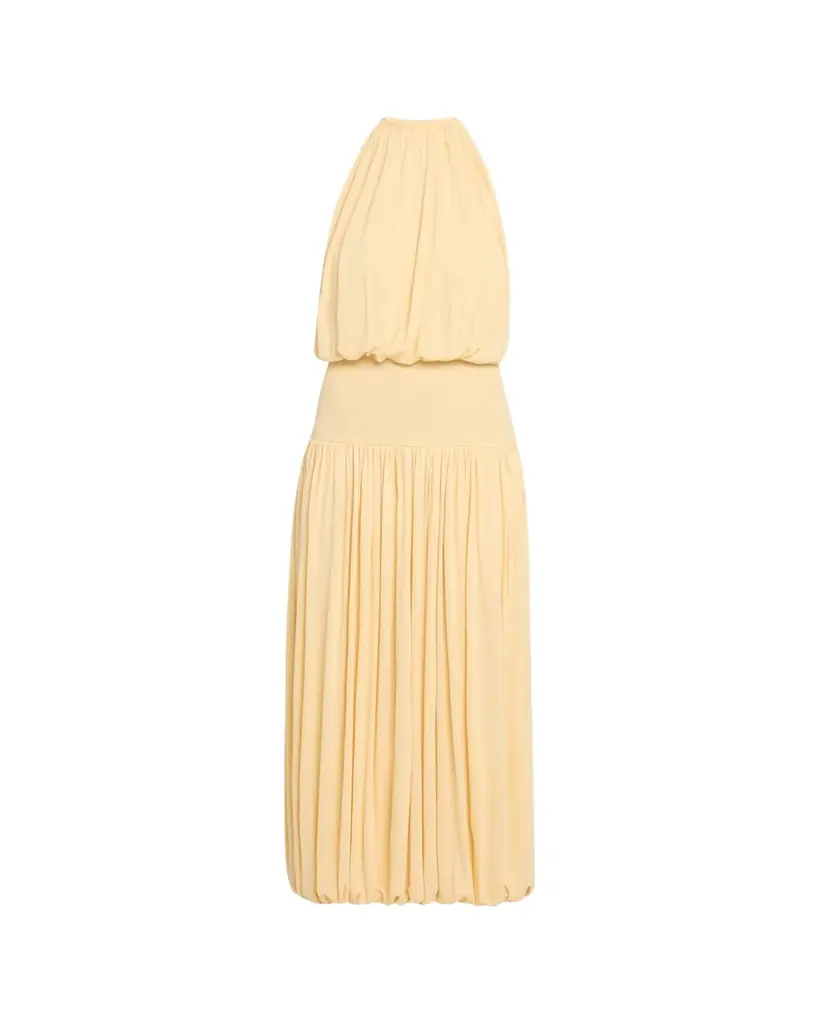 Toteme Soft Gathered Halter Midi Bubble Dress