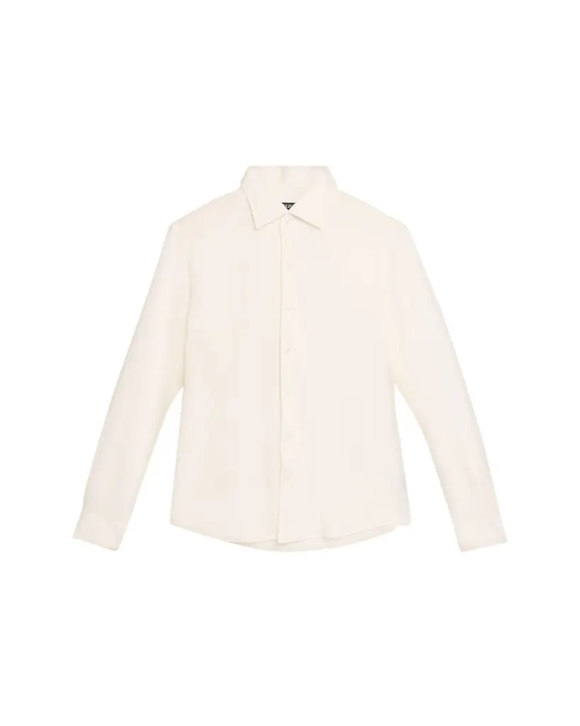 ZEGNA Men's Silk, Linen, and Cotton Melange Long-Sleeve Shirt