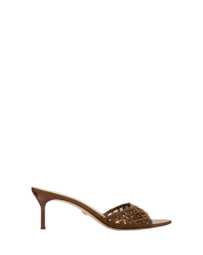 Veronica Beard 70mm Tia Macrame Leather Sandals