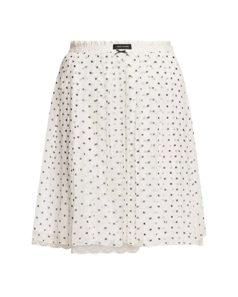Marc Jacobs Polka-Dot Layered Crinkle Chiffon Mini Skirt