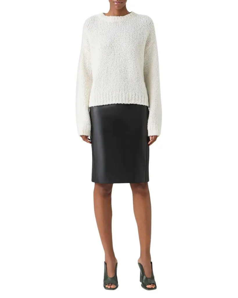 Akris Cashmere-Silk Boucle Knit Sweater